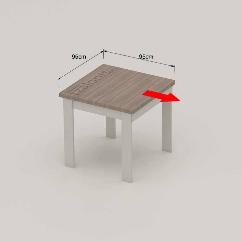 SLIDE WITH FOLDING TABLE LEAF, 80cm SLIDE MECHANISMS FOR FOLDING TABLE LEAF